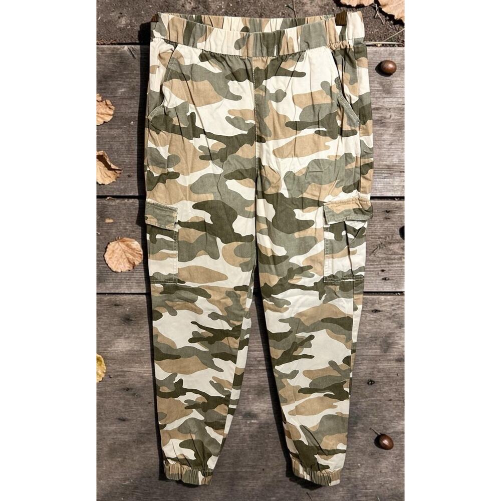 Divided by H&M Camouflage Cargo Jogger Pants Sz 4 Cotton Casual 27" Inseam